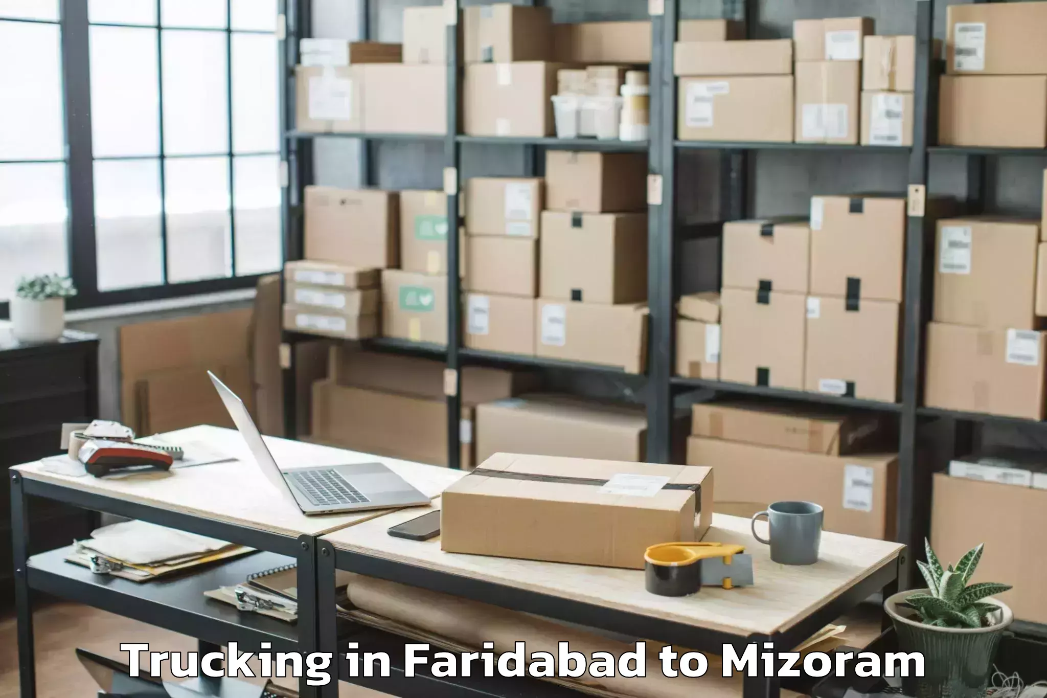 Faridabad to Sairang Trucking Booking